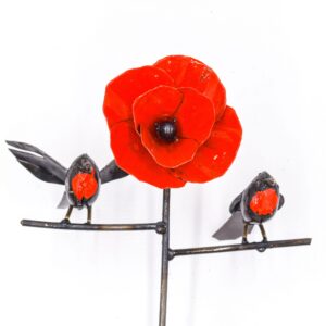 Robins Poppy on Stand